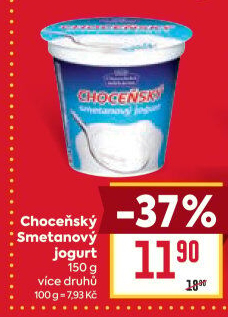 Bílý jogurt smetanový Choceňský