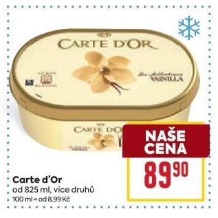 Zmrzlina ve vaničce Carte D'