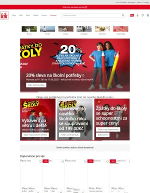 akční leták Kik textil 13.8.2025-19.8.2025