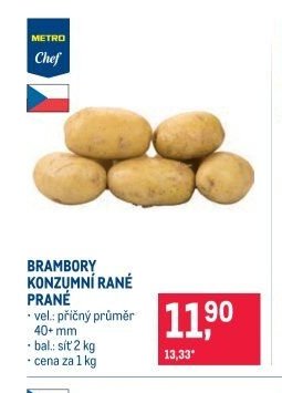 BRAMBORY KONZUMNÍ RANÉ PRANÉ