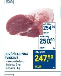 Hovězí falešná svíčková