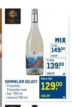 SOMMELIER SELECT Frizzante, Frizzante rosé - Makro akcniletaky.com