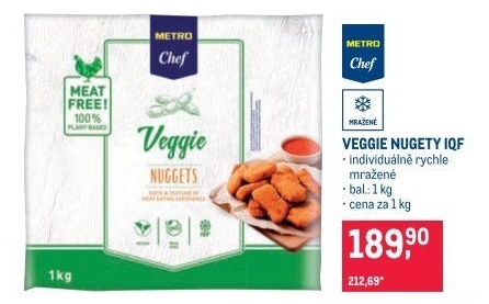 Nugety IQF Veggie mražené Metro Chef