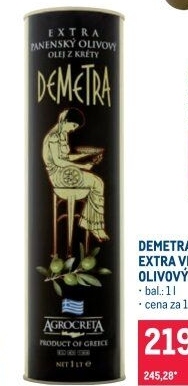 Olivový olej extra panenský Demetra Agrocreta