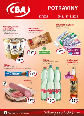 akční leták CBA 20.8.2025-31.8.2025