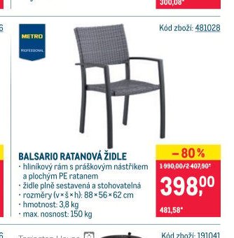 BALSARIO RATANOVÁ ŽIDLE