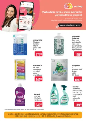 akční leták Teta drogerie 14.8.2025-26.8.2025