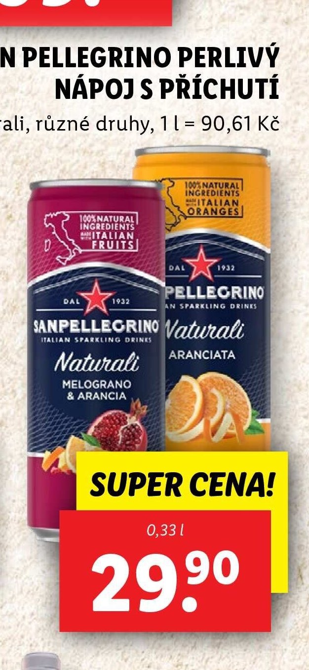 San Pellegrino perlivý nápoj s příchutí