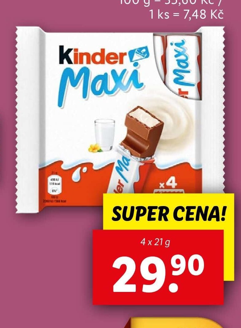 Kinder čokoláda Maxi
