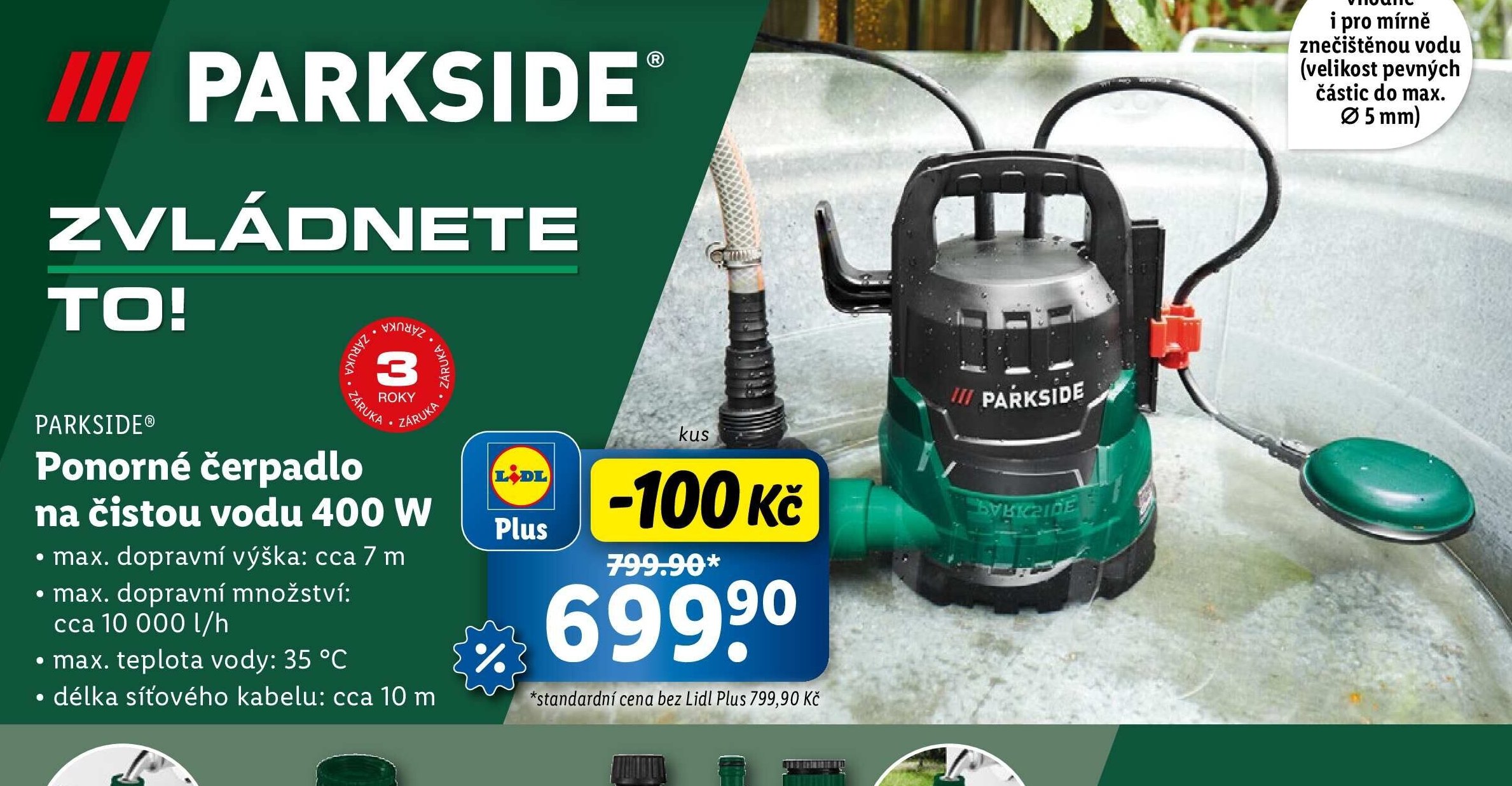 Ponorné čerpadlo na čistou vodu 400 W
