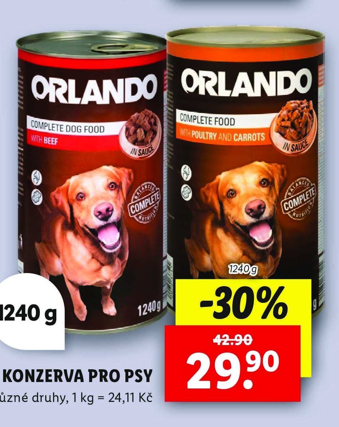 Orlando konzerva pro psy
