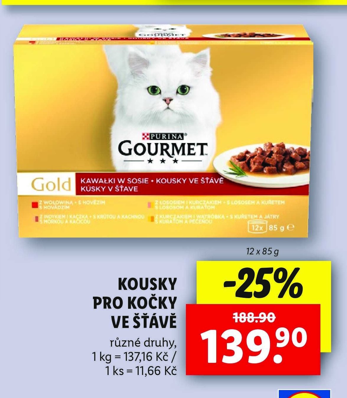 Purina Gourmet kousky pro kočky ve šťávě
