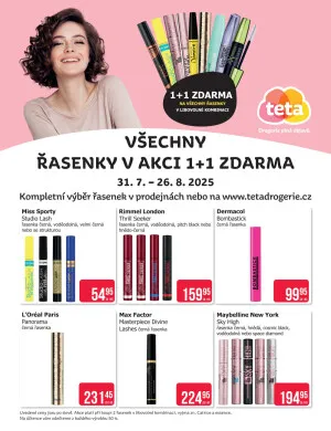 akční leták Teta drogerie 31.7.2025-26.8.2025