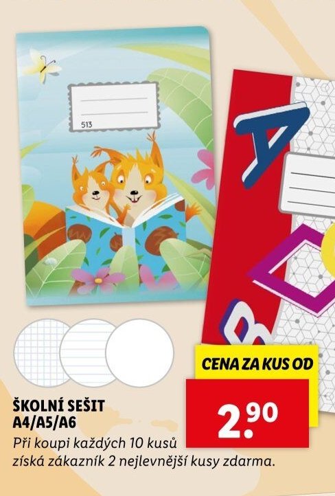 Školní sešit A4/A5/A6