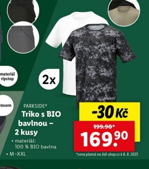 Parkside triko s BIO bavlnou - 2 kusy - Lidl akcniletaky.com