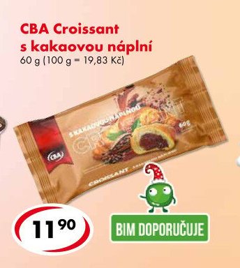 CBA Croissant s kakaovou náplní