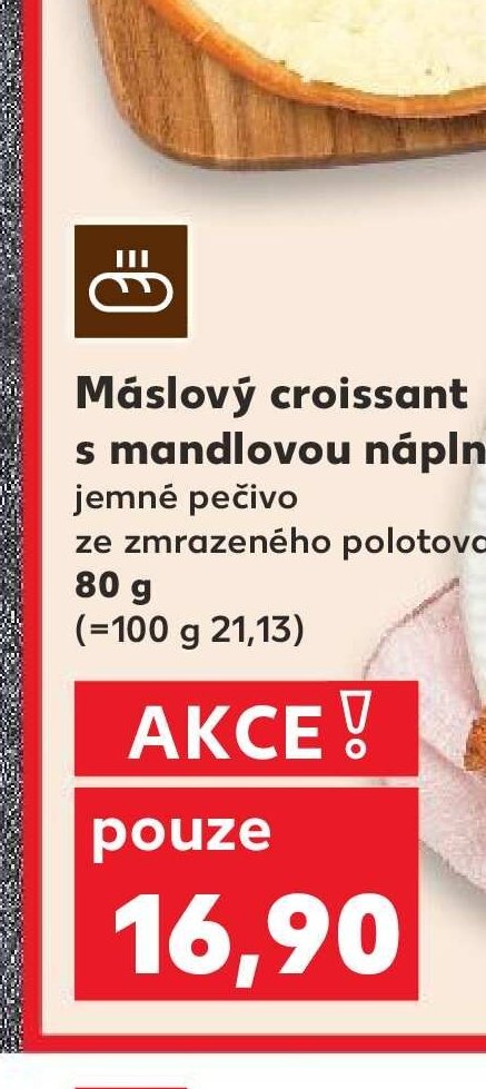 Máslový croissant s mandlovou náplní