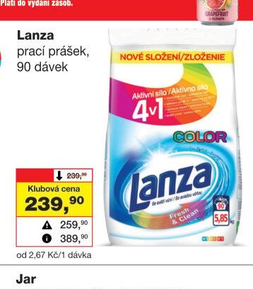 Lanza prací prášek