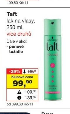 Taft lak na vlasy