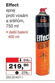 Effect sprej proti vosám a sršňům