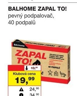 BALHOME ZAPAL TO! pevný podpalovač
