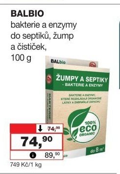 BALBIO bakterie a enzymy do septiků