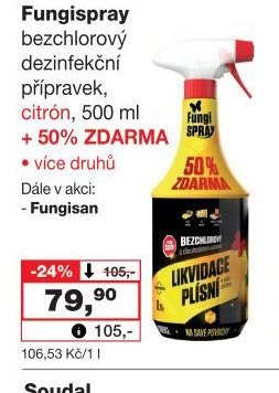 Fungispray bezchlorový dezinfekční přípravevek, 500 ml