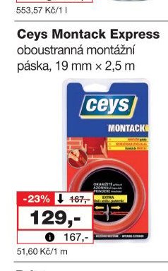 Ceys Montack Express oboustranná montážní páska