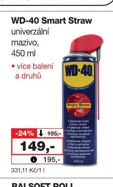 WD-40 Smart Straw univerzální mazivo, 450 ml