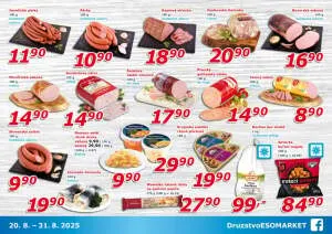 akční leták ESO MARKET 20.8.2025-31.8.2025