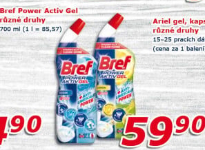 Čistič WC gelový Power Aktiv Gel Bref