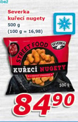 Kuřecí nugetky mražené Street Food Severka