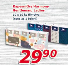 Papírové kapesníčky 3vrstvé Harmony