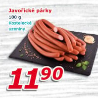 Párky javořické Kostelecké uzeniny