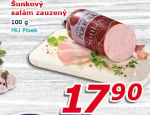 Salám šunkový zauzený Maso uzeniny Polička