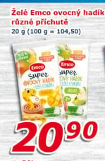 Super želé ovocný hadík Emco