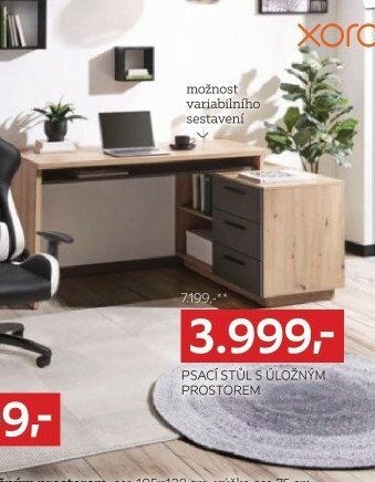 Psací stůl s úložným prostorem