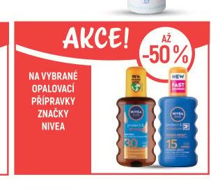 Na vybrané opalovací přípravky značky NIVEA