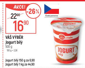 Jogurt bílý Váš Výběr