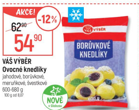 Knedlíky ovocné mražené Váš Výběr