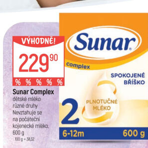 Kojenecká výživa Sunar Complex