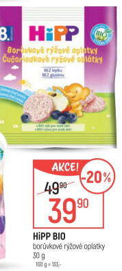 Oplatky rýžové dětské Bio Hipp