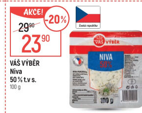 Sýr Niva 50% Váš Výběr