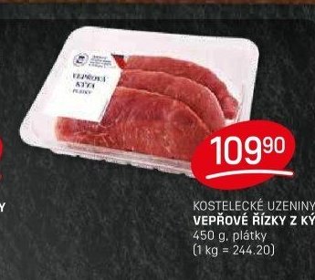 KOSTELECKÉ UZENINY VEPŘOVÉ ŘÍZKY Z KÝTY