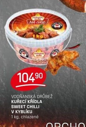 VODŇANSKÁ DRŮBEŽ KUŘECÍ KŘÍDLA SWEET CHILLI V KYBLÍKU 1 kg