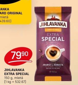 Mletá káva extra speciál Jihlavanka