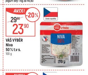 VÁŠ VÝBĚR Niva 50 % t.v s. 100 g