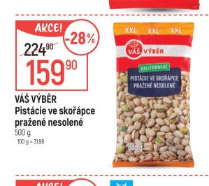 Váš Výběr Pistácie ve skořápce pražené nesolené