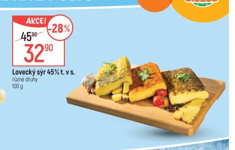 Lovecký sýr 45% t. v s.
