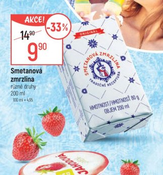 Smetanová zmrzlina různé druhy